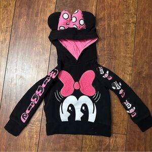 Disney Girls Minnie Mouse hoodie sweatshirt - size 3